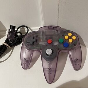 Official Nintendo 64 N64 Authentic OEM Controller Atomic Purple Working NUS-005